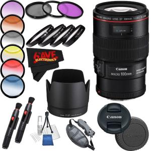 Canon EF 100mm f/2.8L Macro is USM Lens International Version Professional Accessory Combo 100% Original Sale Online