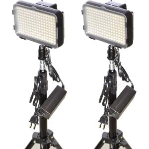 Bescor XT160K Dual Bi-Color LED On-Camera Light Studio Kit Footaction Online