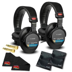 Sony MDR-7506 Headphones Professional Headphones (2 Pack) Bundle with 1 Year Extended Warranty Buy Cheap Classic