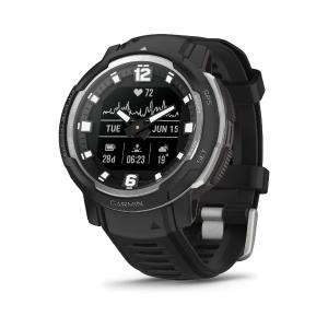 Garmin Instinct Crossover, Rugged Hybrid Smartwatch, Analog Hands and Digital Display, Black Discount With Mastercard