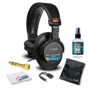 Sony MDR-7506 Headphones Professional Large Diaphragm Headphone Bundle with Headphone Cleaning Solution Shop For Cheap Pice