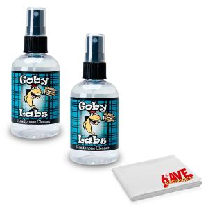 Goby Labs 2-Pack 4 FL OZ Headphone Sanitizing and Cleansing Spray with 6AVE Cleaning Cloth - Compatible with All Headphones Manchester