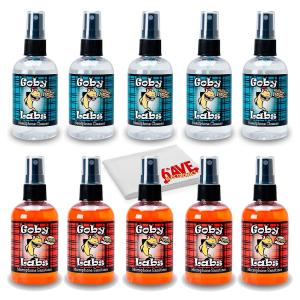 Goby Labs 10-Pack Headphone and Microphone Sanitizing Spray with Cleaning Cloth Amazing Pice