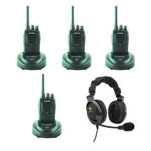 Eartec PD4000IL 4 SC-1000 Radios with Proline Double Inline PTT Discount Store
