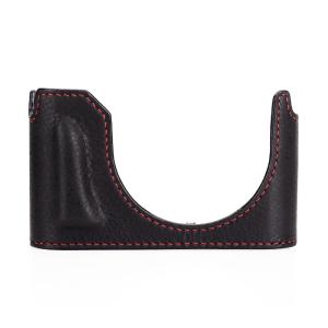 Arte di Mano Leica Q3 Half Case (Type 1-SD, Screw Secured) - Rally Black with Red Stitching Supply Cheap Pice
