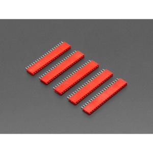 20-pin 0.1 Female Header - Red - 5 pack Cheap Sale Inexpensive