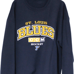 Navy Blue St Louis Blues Cotton Sweatshirt by CCM Online Online For Sale