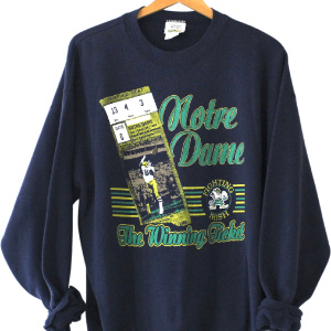 Navy Blue Notre Dame University Winner Ticket Sweatshirt Perfect Cheap Pice