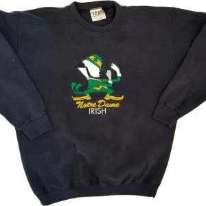Navy Blue University of Notre Dame Embroidered Sweatshirt by Team Editions Apparel Release Dates Sale Online