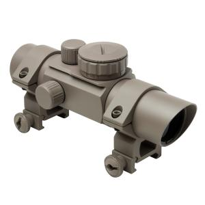 NcSTAR DTTRG4 1X30 T-STYLE RED & GREEN DOT SIGHT /4 DIFFERENT RETICLES / WEAVER RINGS/ TAN Inexpensive For Sale