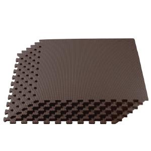 Brown 24'' L x 24'' W x 0.5'' Foam Tile, (12 Pieces) Buy Cheap Hot Sale
