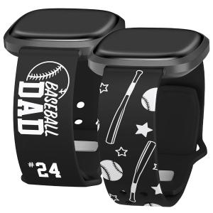 Baseball Dad Custom HD Fitbit Versa 3 & Sense Band For Sale Top Quality