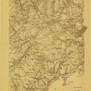 1914 Portland, ME  - Maine - USGS Topographic Map Outlet Looking For