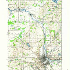 1916 Kalamazoo, MI  - Michigan - USGS Topographic Map How Much Online