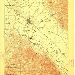 1912 Salinas, CA  - California - USGS Topographic Map Clearance Purchase