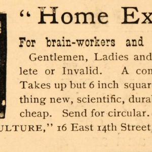 1885 Ad Muscle Weights Exerciser Home Gym Biceps Flex - ORIGINAL ADVERTISING LF2 Outlet Explore