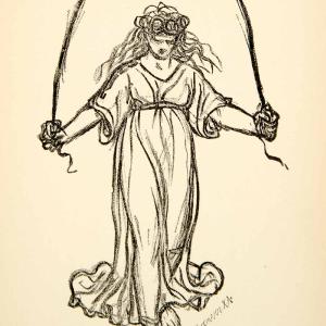 1886 Lithograph Lawrence Alma Tadema Jump Rope Skipping Roman Tunic XAGA6 2025 Cheap Pice