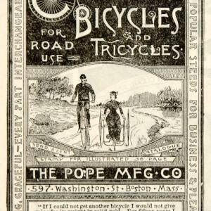 1885 Ad Antique Columbia Bicycle Tricycle Pope Mfg Rev. George F. Pentecost YSN1 Cheap Sale Online