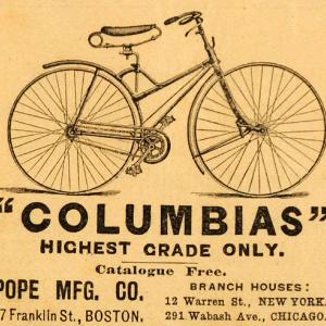 1890 Ad Antique Pope Columbia Bicycles Bikes Biking Cycling Physical AAG1 Official Sale Online