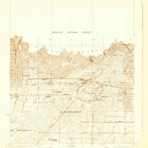 1925 Azusa, CA  - California - USGS Topographic Map Free Shipping Tumblr