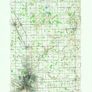 1920 Flint, MI  - Michigan - USGS Topographic Map Free Shipping Hot Sale
