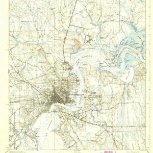 1918 Jacksonville, FL  - Florida - USGS Topographic Map Discount Cheapest