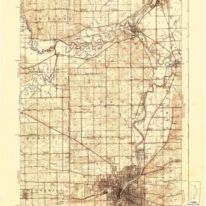 1918 Rockford, IL  - Illinois - USGS Topographic Map Enjoy Online