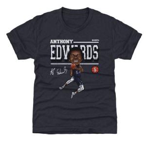 Youth Anthony Edwards Minnesota Timberwolves 500 Level Navy Cartoon Passing T-Shirt - Unisex Get To Buy Cheap Online