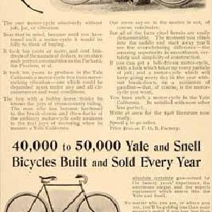 1908 Ad Antique Motorcycle Yale California Bicycles - ORIGINAL ADVERTISING SP4 Pictures Cheap Pice