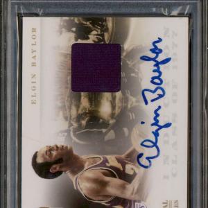 2010 National Treasures Hall Fame Material Autograph Elgin Baylor Auto /25 PSA 6 Outlet Pay With Paypal