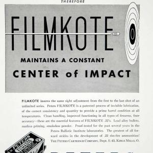 1934 Ad Peters Cartridge Filmkote .22 Caliber Ammo Hunting Gun Rifle YOL1 Discount Eastbay