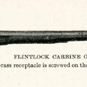1922 Print Flintlock Carbine Eighteenth Century Brass Receptacle Muzzle XEX7 With Paypal Free Shipping