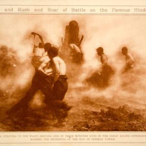 1923 Rotogravure WWI Canadian Gunners Artillery Gun Hindenburg Line Picardy War High Quality For Sale