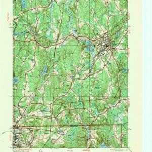 1939 Franklin, MA  - Massachusetts - USGS Topographic Map Online Online For Sale
