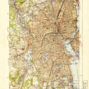 1939 Providence, RI  - Rhode Island - USGS Topographic Map Free Shipping Online