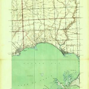 1939 New Baltimore, MI  - Michigan - USGS Topographic Map Footlocker For Sale