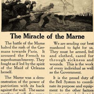 1918 Ad Marne Battle WWI Soldiers Bayonet Guns Bell - ORIGINAL ADVERTISING TIN3 Cheap Lowest Pice