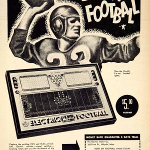 1953 Ad Jim Prentice Electric Football Board Game Toy 392 Front St Holyoke YSS3 Free Shipping Huge Surprise