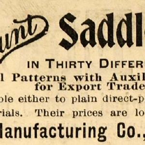 1899 Ad Hunt Saddles Bicycle Parts Antique Bike Seats Westboro SCA2 Outlet Official Site