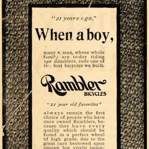 1900 Ad Gormully & Jeffery Sales Dept. Rambler Bicycles - ORIGINAL TOM3 Marketable For Sale