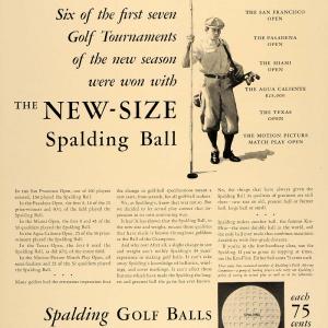 1931 Ad Spalding Golf Ball San Francisco Pasadena Miami - ORIGINAL F1A Cheap Real Authentic