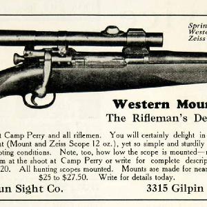 1929 Ad Western Gun Sight Zeiss Scope Springfield Sporter Hunting Rifle YAR1 Sale With Credit Card
