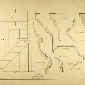 1925 Lithograph Oriole Maryland Interior Home Design Cornice Molds ARC6 Discount Largest Supplier