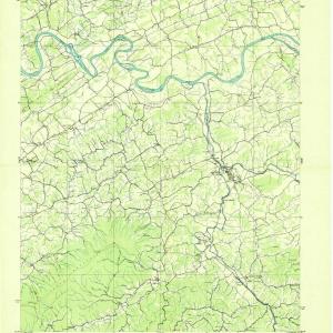 1935 Sevierville, TN  - Tennessee - USGS Topographic Map Latest Collections Online