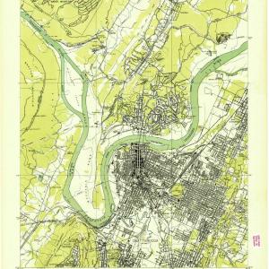 1936 Chattanooga, TN  - Tennessee - USGS Topographic Map Outlet Ebay