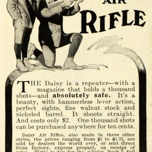 1905 Ad Daisy Air Rifle Repeater Gun Boy Toy Nickeled Barrel Walnut Stock EM2 Free Shipping Top Quality