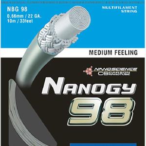 Yonex Nanogy 98 Badminton String Set of Silver Grey 22g 0.66m Sale Cheap Pices