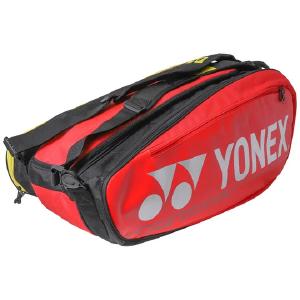 Yonex Pro Racquet Bag 9 pcs Red Free Shipping 100% Guaranteed