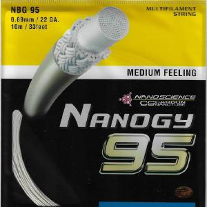 Yonex Nanogy 95 Badminton String Set of Sliver Gray 0.69mm 22g Pre Order