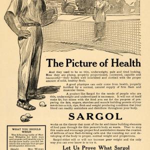 1915 Ad Sargol Company Health Tennis Ball Fashion Sport - ORIGINAL ILW1 High Quality